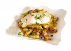 Картофель запечённый с яйцом