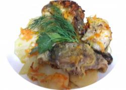 Налим под белым соусом