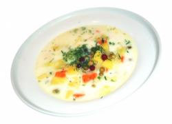 Суп молочный с овощами