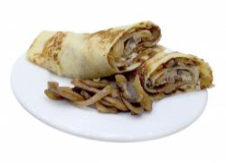 Яичные блины с грибами - Губиен чужмильым