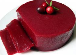 Желе из клюквы