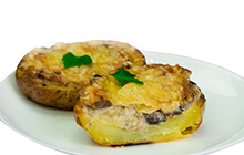 Картофель, фаршированный грибами