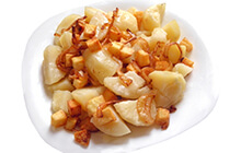 Картофель со шкварками