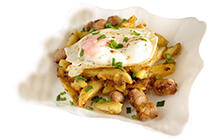 Картофель запечённый с яйцом