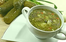 Суп с солёными огурцами